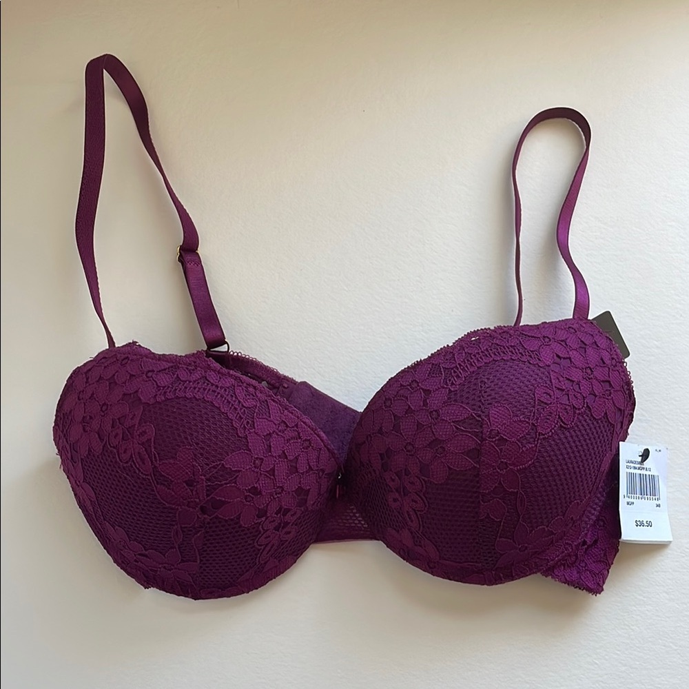 Frederick's of Hollywood Purple Lace Bra with Molded Cups